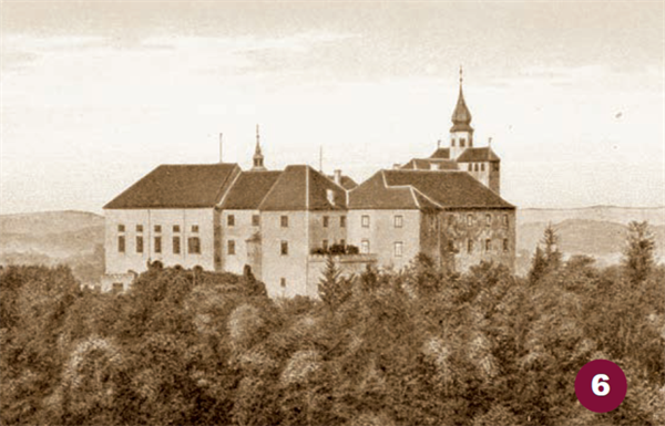 Historischer Rundgang - Station 6: Blick auf Schloss Gleichenberg